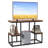 17 Stories Rustic Tv Console Table For 50" Tvs Industrial Sofa Table With Open Storage Shelves