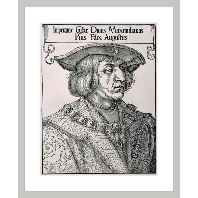 «Emperor Maximilian I of Allemagne (1459-1519)» par Albrecht Dürer, impression giclée encadrée, H 28,69 po x l 23,5 po