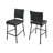 29" Outdoors PE Rattan Armless Barstools, Set Of 2, Grey-1781328297