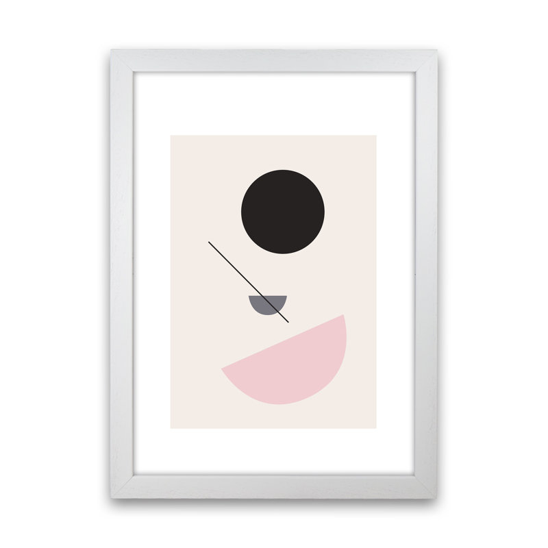 Mila Abstract N3 by Pixy Paper - Print, 29.7cm H x 21cm W x 3cm D, White Framed