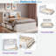 Platform Bed With Storage Headboard And 8 Drawers-785674654-785674652