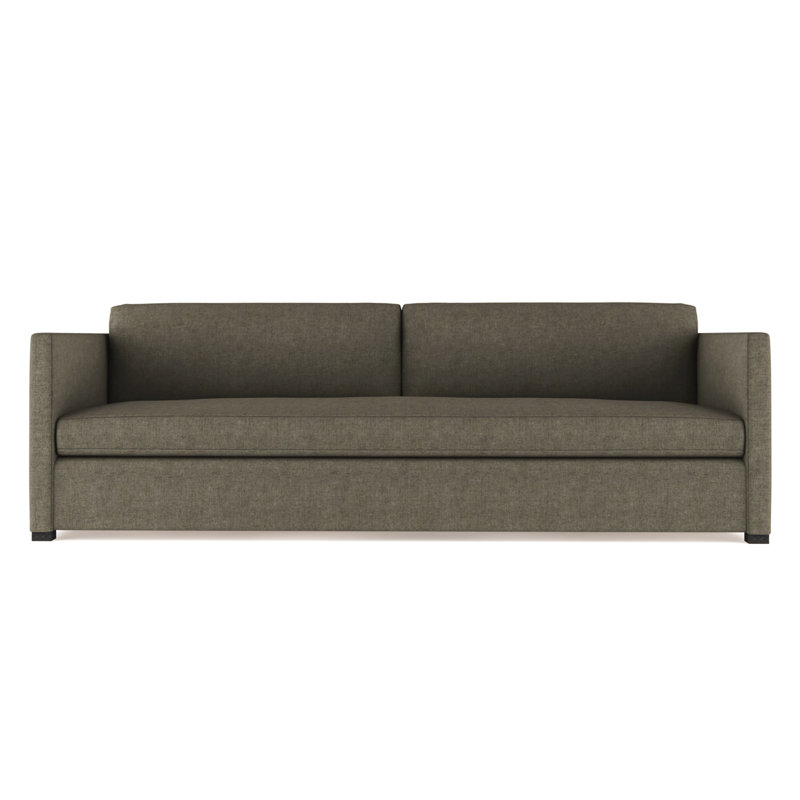 Madison 84'' Upholstered Sofa, Plush Velvet Graphite, 33" H x 84" W x 41" D, Dark Brown