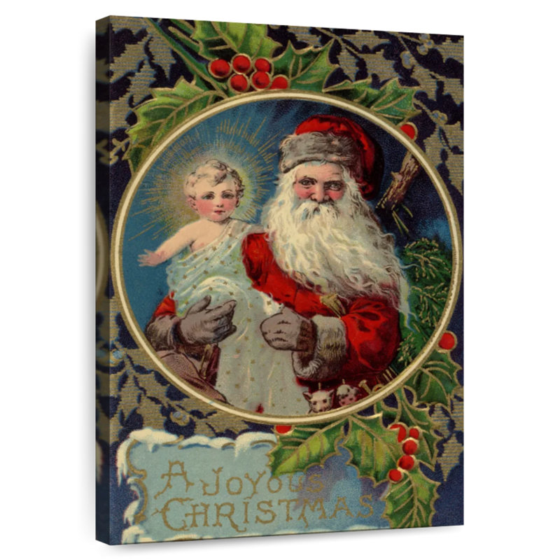 Lelend Santa And Jesus, 30" H x 20" W