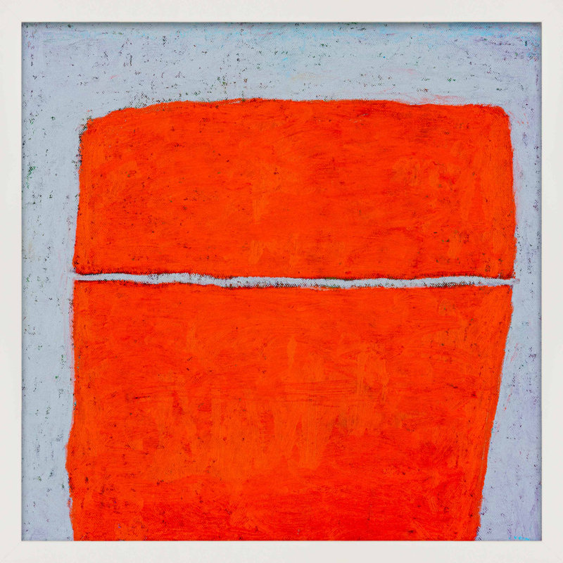 Tangerine Split Print by Stephanie Dennis, White, 30" H x 30" W  x 1.25" D