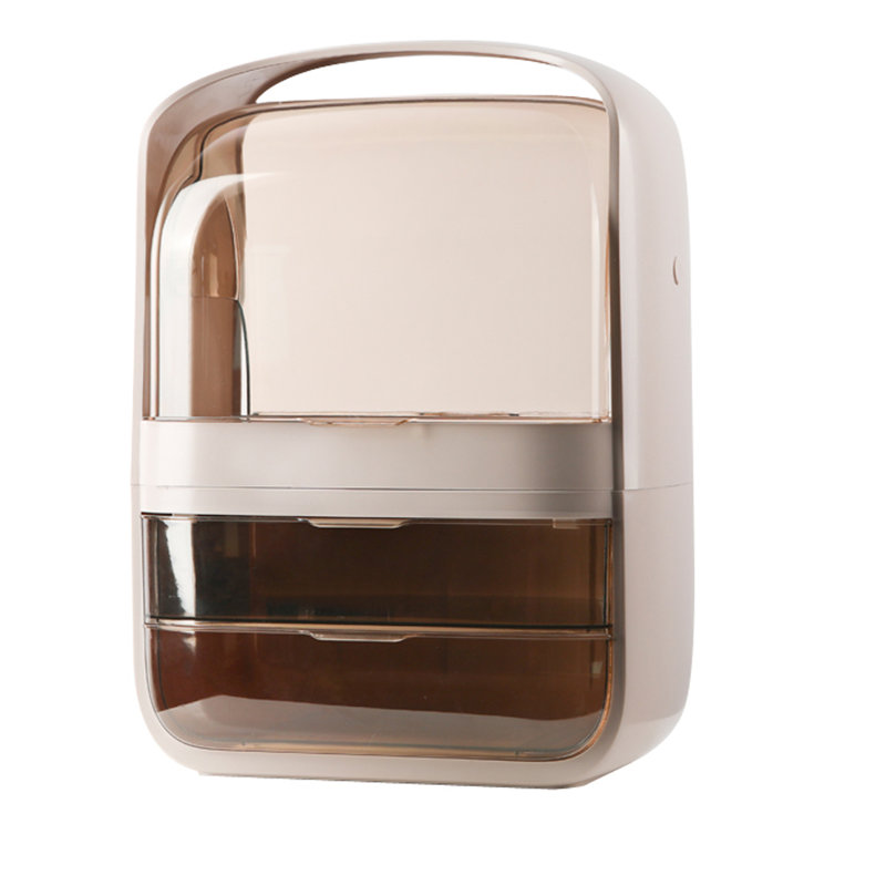 Baelynn Plastic Makeup Organiser, Crystal Pink