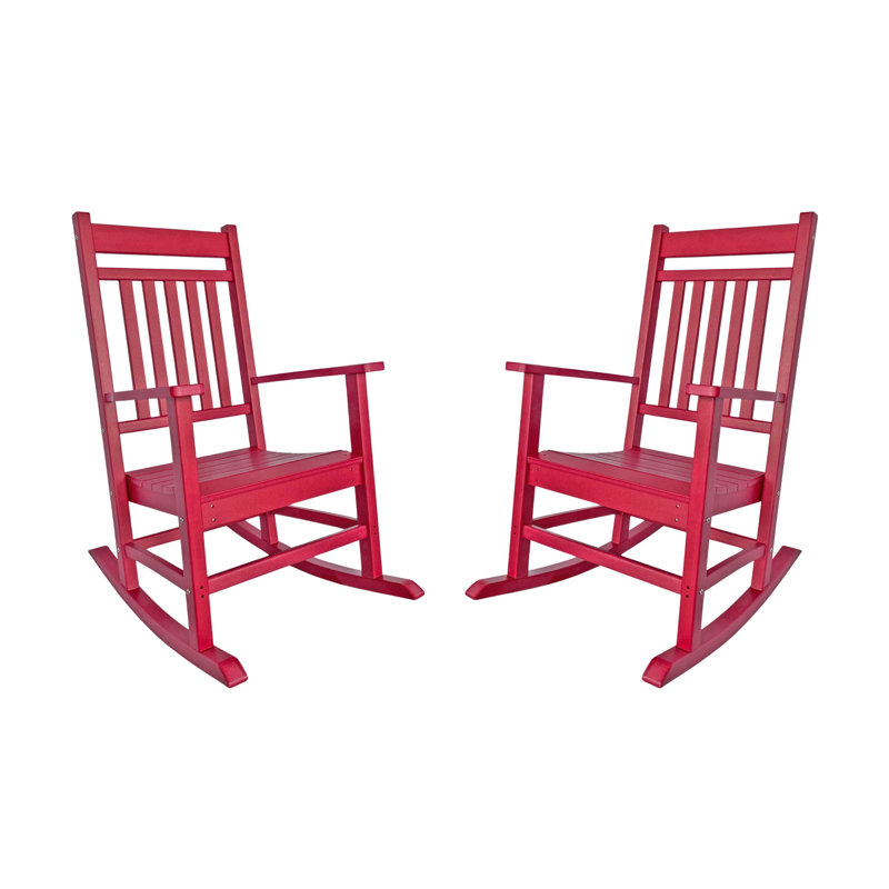 Chaise berçante d'extérieur Wallis, Rouge