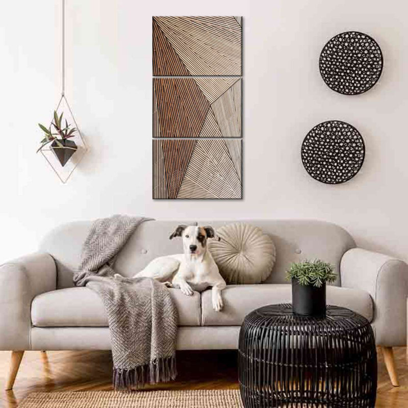 Architecture, structure en bois, 3 pièces, H 52 po x l 24 po x P 1,25 po