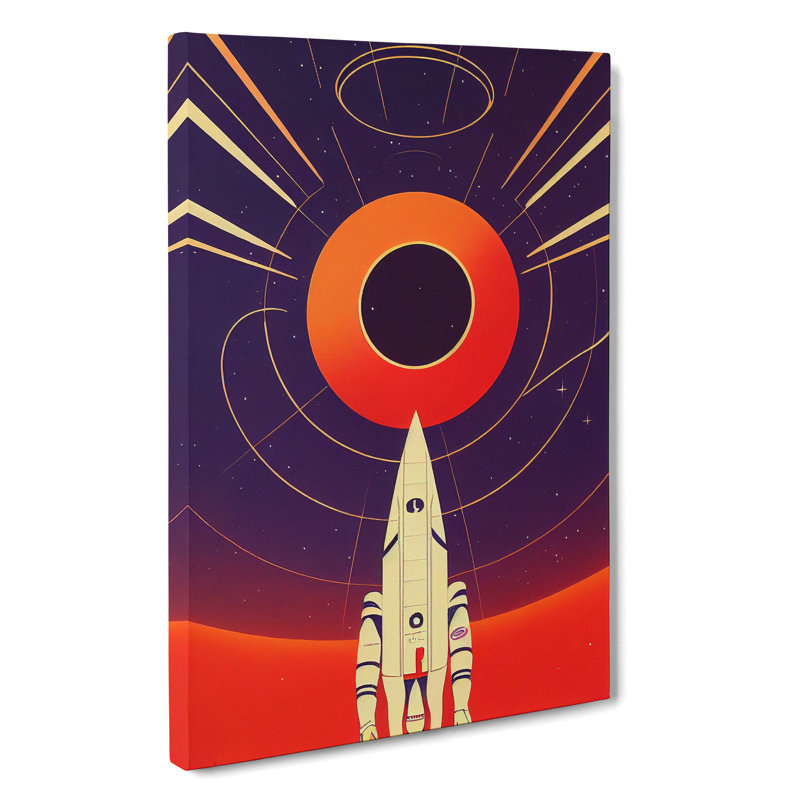 The Unbelievable Spaceship Rocket - Wrapped Canvas, 50cm H x 35cm W x 3cm D