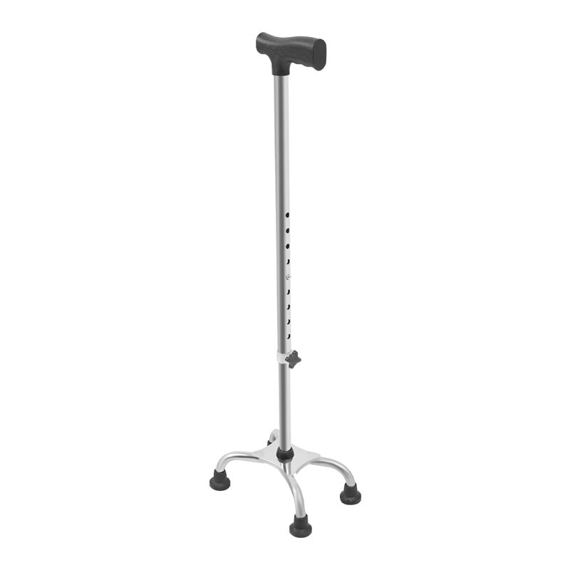 Bâton de marche avec aide à la marche réglable à 4 pieds et base à 4 pieds