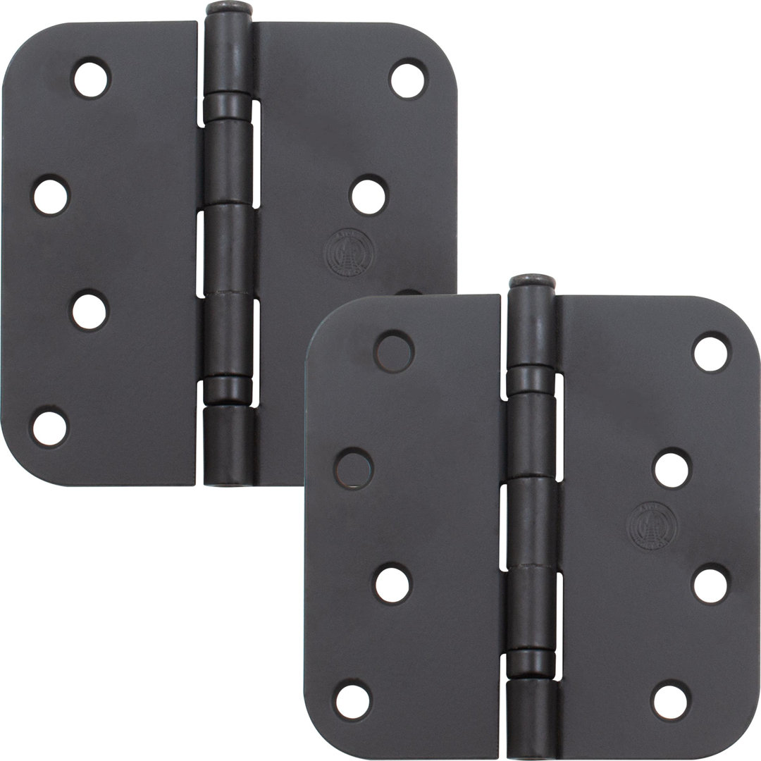 4" Ball-Bearing Door Hinges, 5/8" Radius Corner (Set of 2) Stone Harbor Hardware 