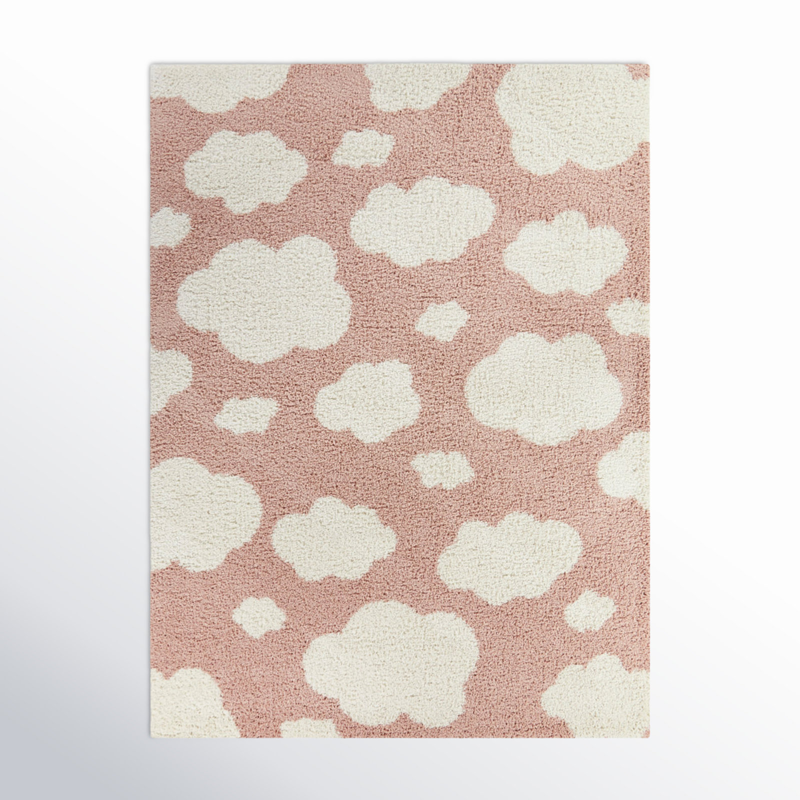 Primland Cloud Shag Area Rug, Rectangle 3'11" x 5'7", Pink