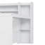 Lit de jour simple avec tablettes de rangement, lit multifonctionnel avec lit gigogne et bureau d'étude, antique, blanc-1985141232