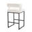 26’’ Upholstered Faux Leather Hollow Back Counter Stool With Metal Frame, Modern Round Arms Counter Height Bar Stool For Kitchen Island/Dining Room/Home Pub