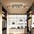 8-Lights Modern Black Gold LED Track Lighting With Adjustable Spot Heads-135544938-135544939