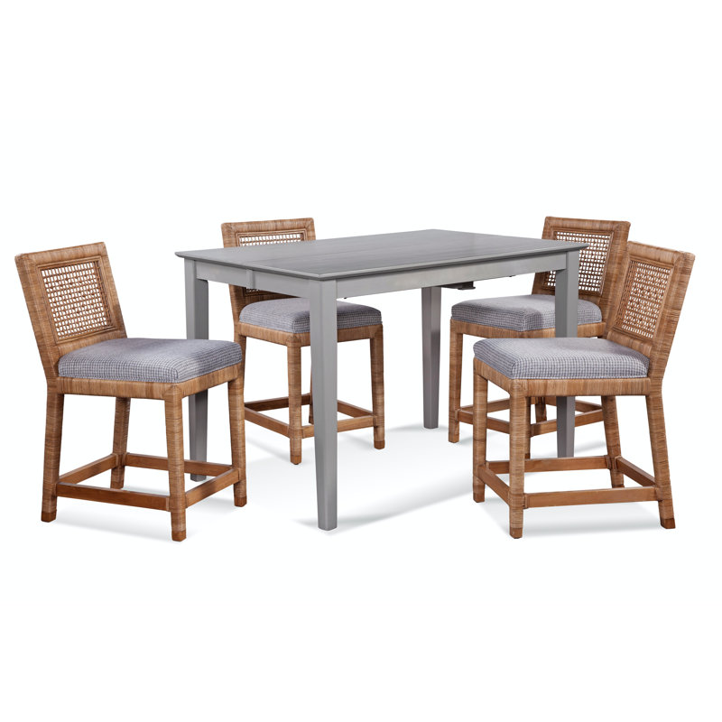 Hues Solid Wood Dining Table, Greystone