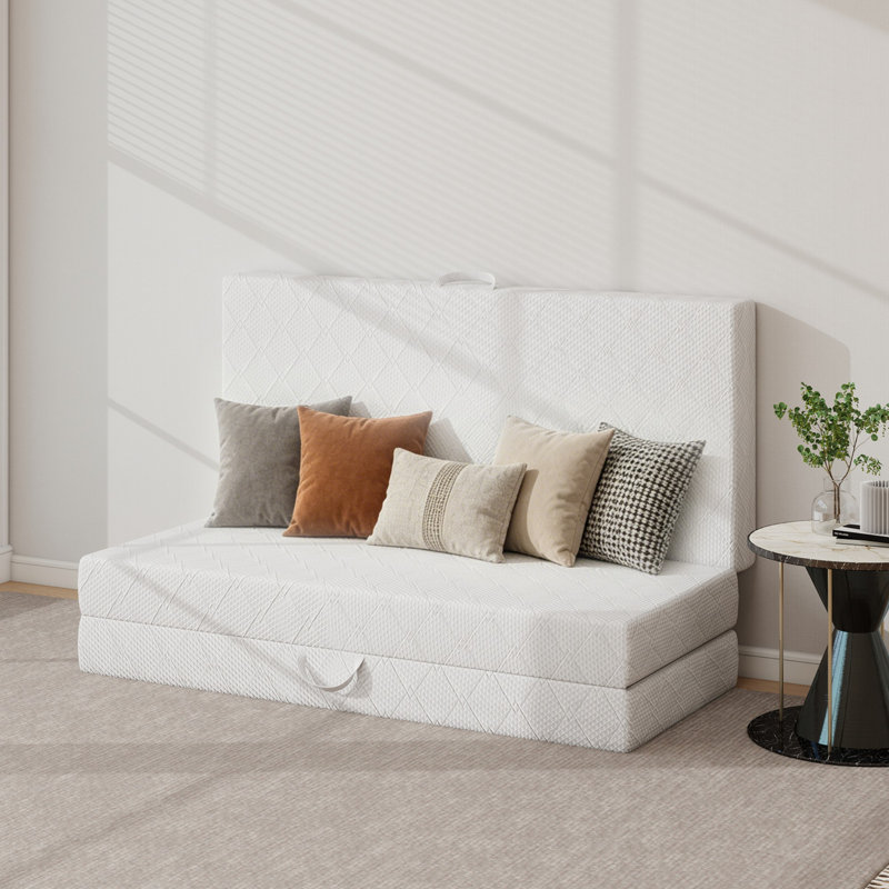 Matelas pliable en mousse viscoélastique pliable avec housse lavable pour lit escamotable 6 po Driffield, Grand lit