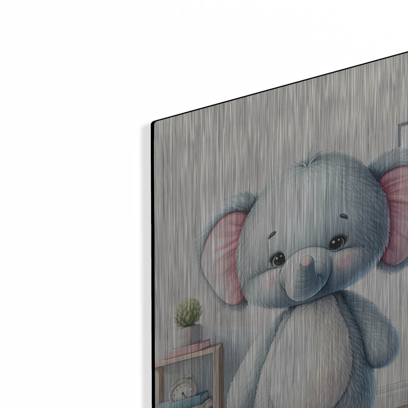 «Cuddly Elephant» par Andreas Magnusson, art mural en métal, H 24 po x l 16 po