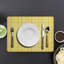 Plaid Rectangular Placemat, Yellow, 16.5" x 12.5", Set of 6