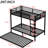 Black Twin Xl Over Metal Bunk Bed With Trundle - Heavy Duty Construction, Noise Assembly, Under Storage Function, Feature Strong And Stable, , Storage, Safe Sleep Environment-1251702598