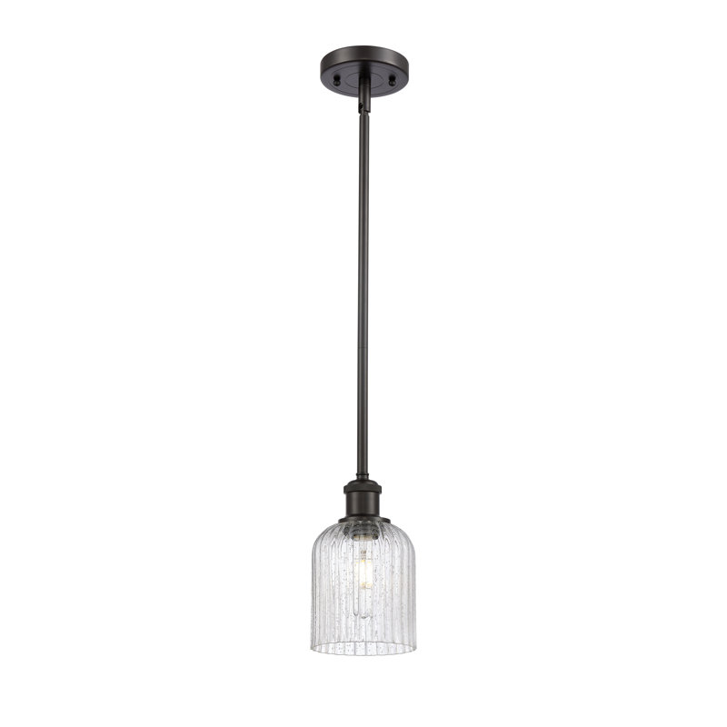 Luminaire suspendu 5 lumières Ballston Addeline, Bronze frotté à l'huile, Clair