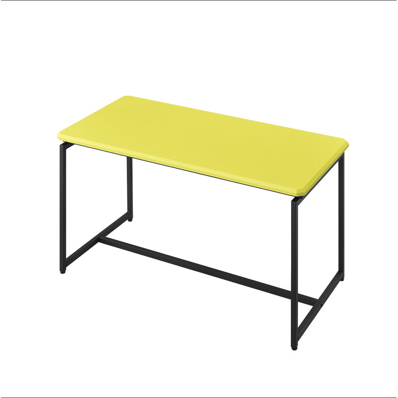 Ensemble de table basse et de table de bout en fibre de carbone 3 pièces jaune