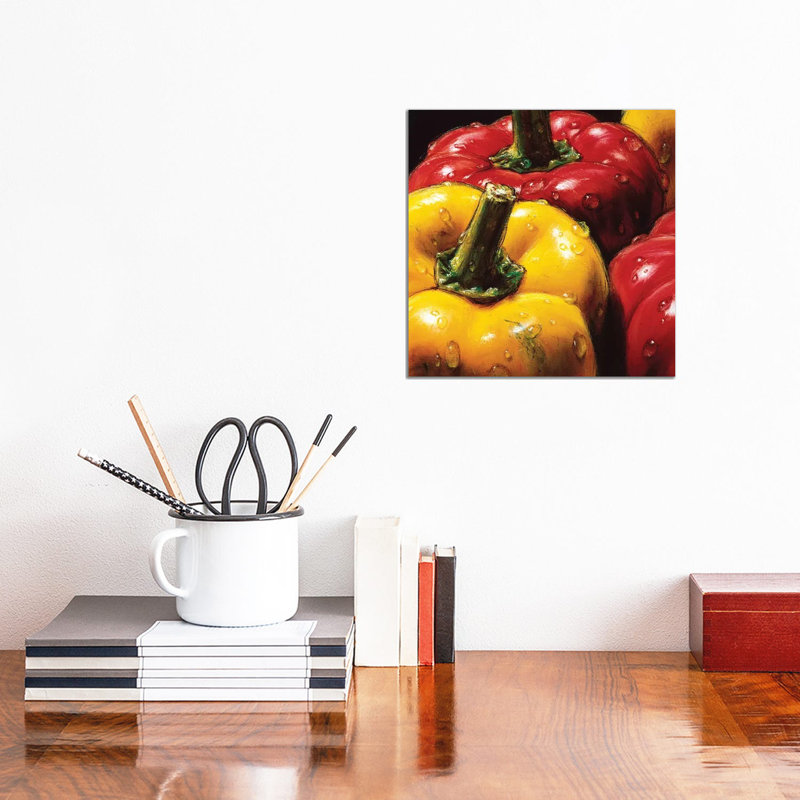 Poivrons - reproduction d'art mural - toile tendue, Toile tendue, Ne s’applique pas, H 12 po x l 12 po