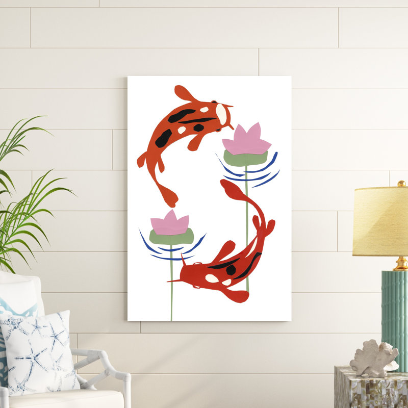 Koi Fantasy II, H 48 po x l 32 po x P 1,25 po