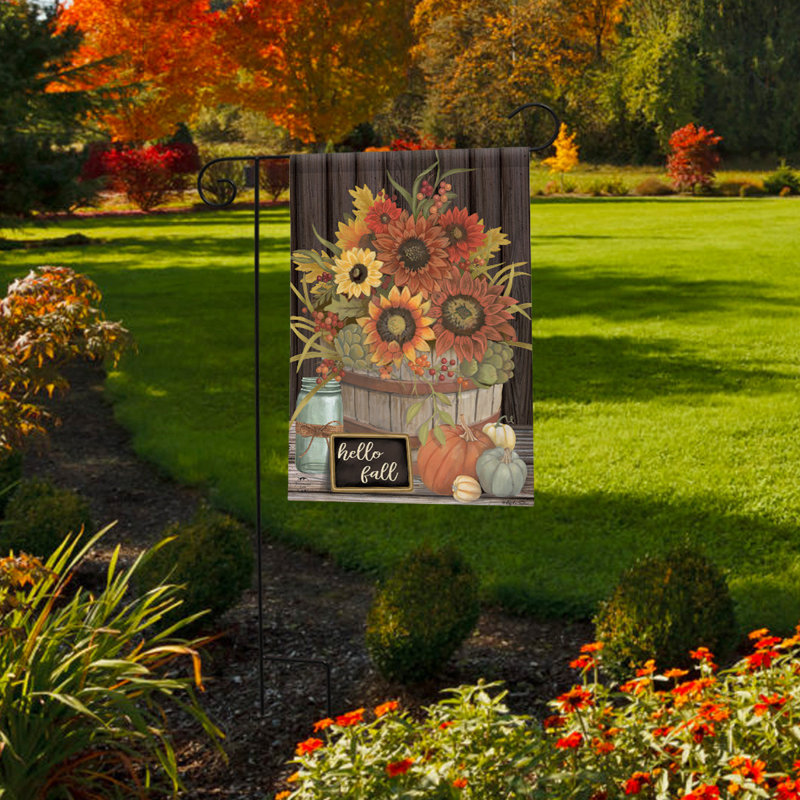 Drapeau de jardin Hello Fall