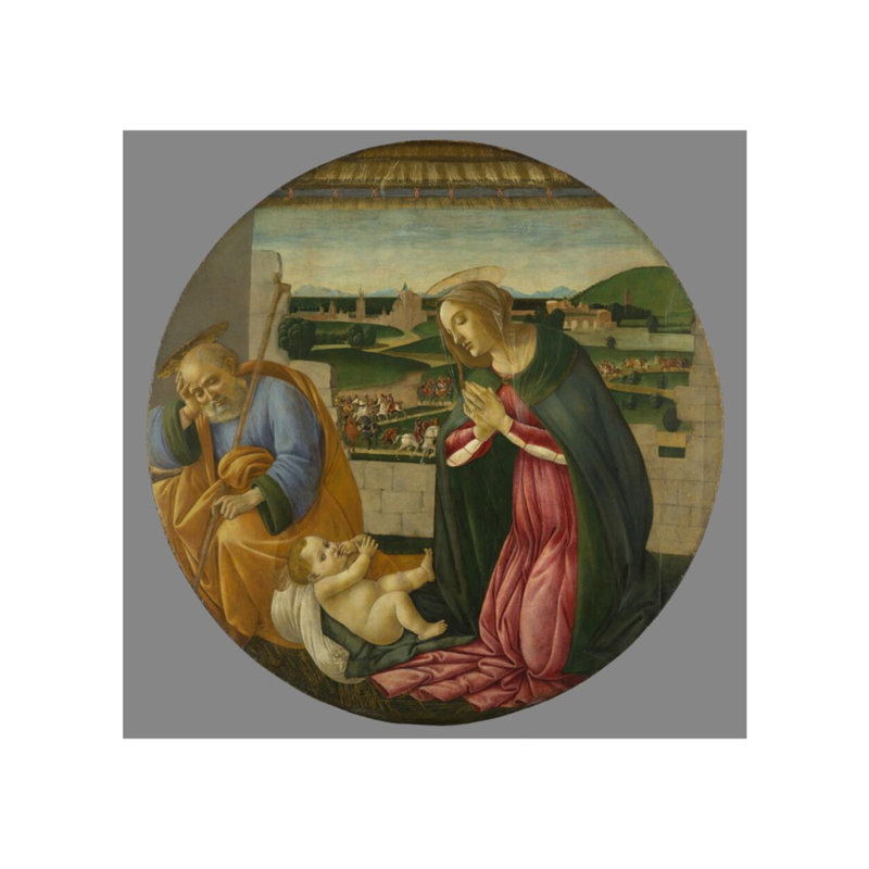 «The Adoration of the Child» par Sandro Botticelli - Estampe numérique, H 16 po x l 20 po