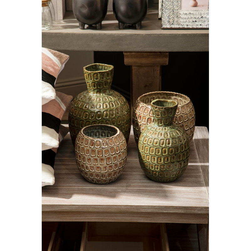 Yana Stoneware Table Vase, 22cm H x 15cm W x 15cm D