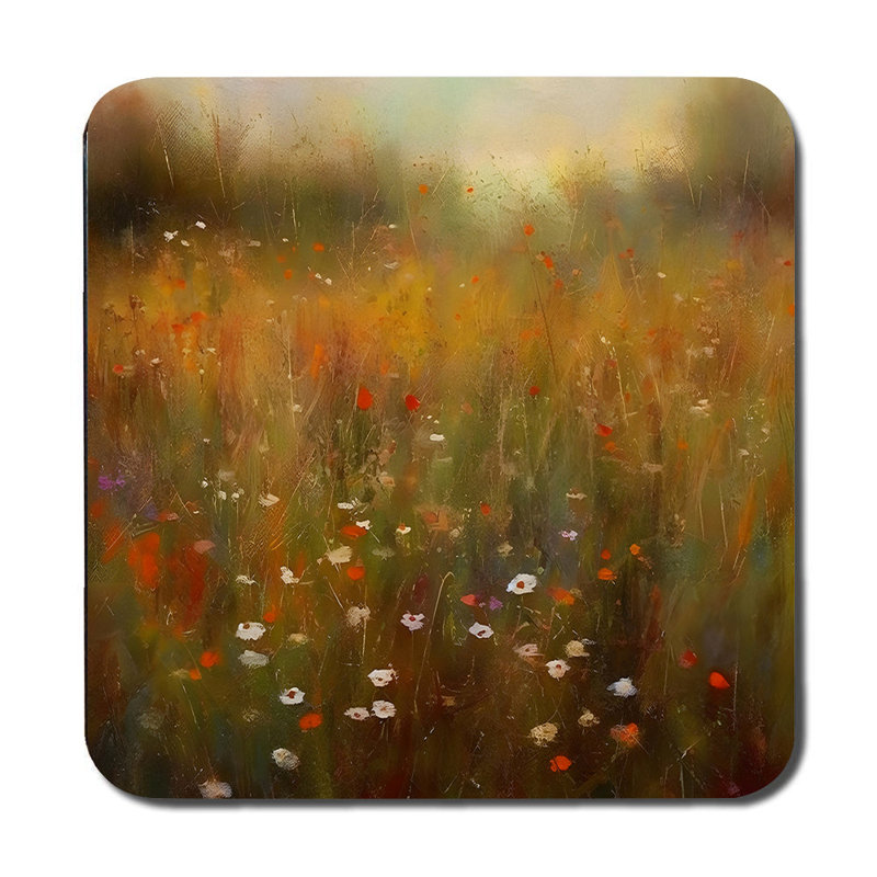 Floral Field Poppy Placemat and Coaster Set Beautiful Nature Design