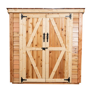 6x4 Cedar Lean To Shed Kit 