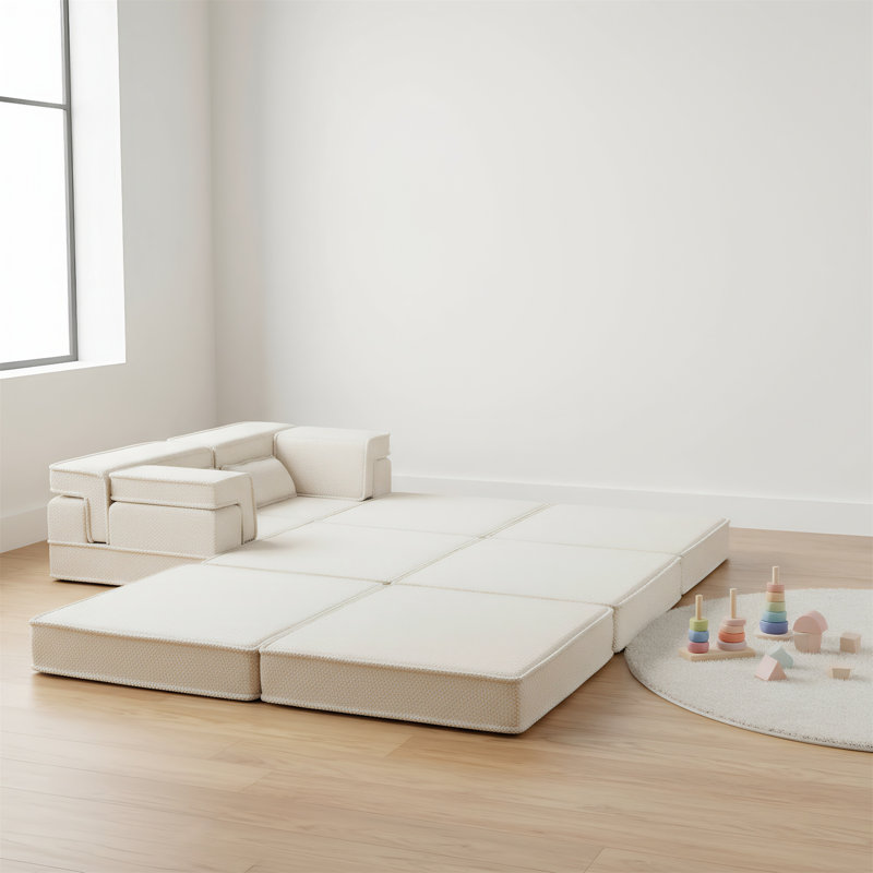 Canapé modulaire convertible sans os, Blanc