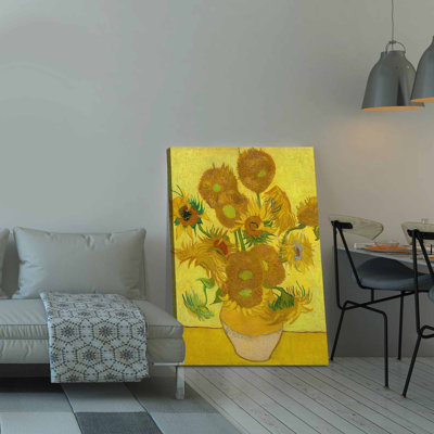 Vincent Van Gogh, toile décorative 27,6 po x 39,4 po | 100% toile, cadre 100% bois (épaisseur: 1,1 pouce) | Superbe art pour la décoration intérieure, parfait pour les espaces de salon et de bureau, chef-d'œuvre intemporel