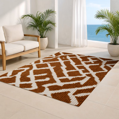 Tapis intérieur et extérieur beige Trellis