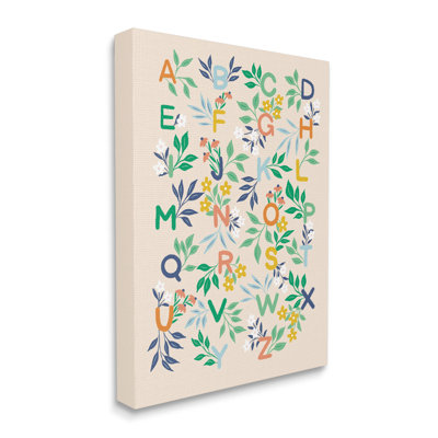 Cottage Blooms Alphabet Canvas Wall Art by Dominika Godette