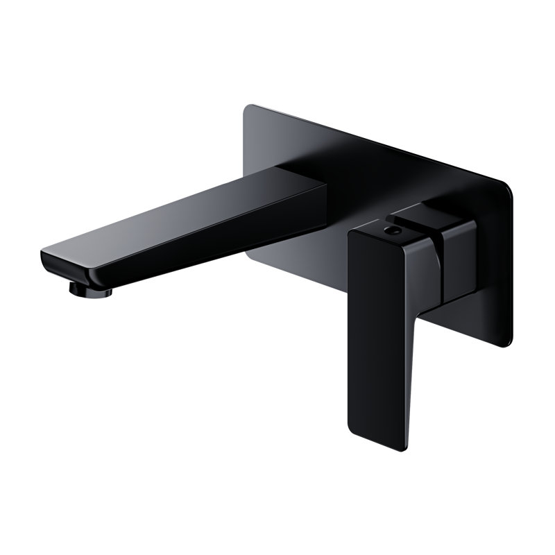 Elvin Mono Basin Mixer with Waste, Black, Waste Not Included