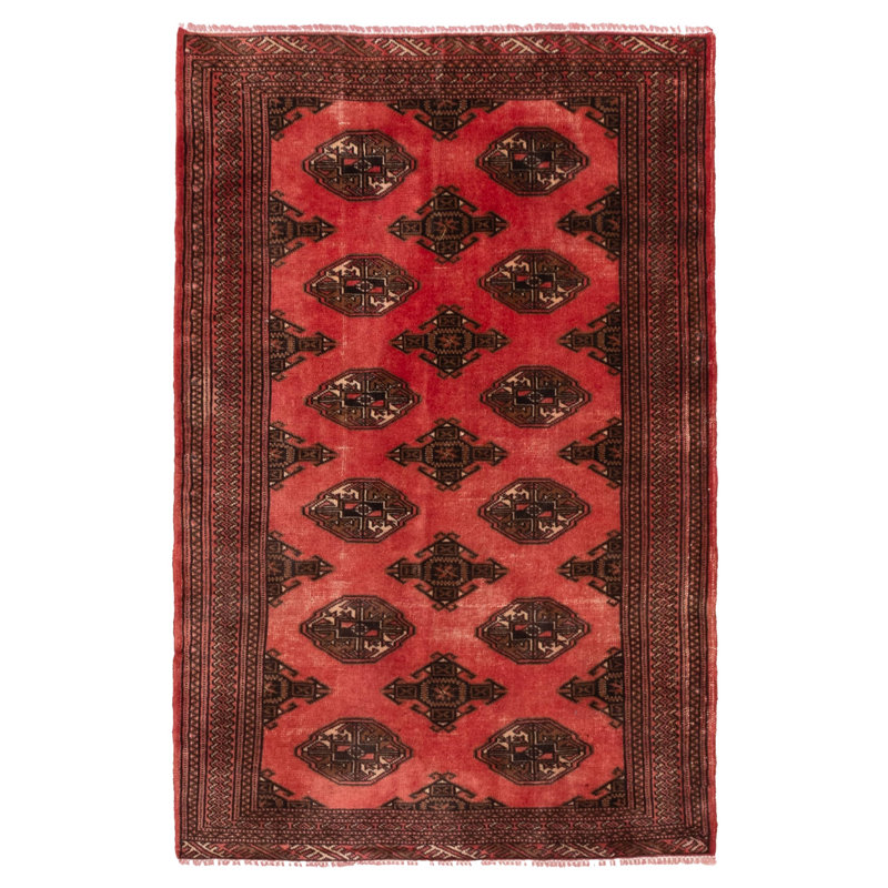 Tapis rouge Baluch 3 pi 3 po x 4 pi 8 po