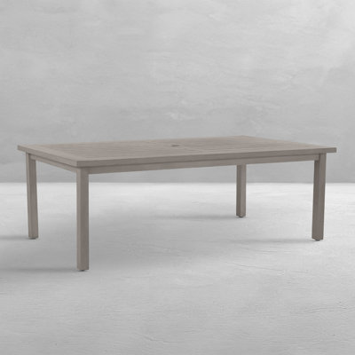 Club Aluminum Rectangular Dining Table - Oyster
