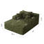 Chaise longue rembourrée en velours côtelé Compression-1338575059