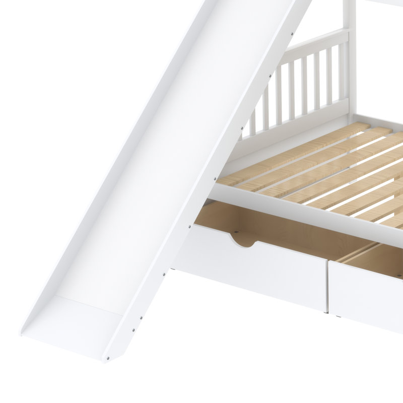 Gurubaksh Kids Twin Over Full Bunk Bed, White