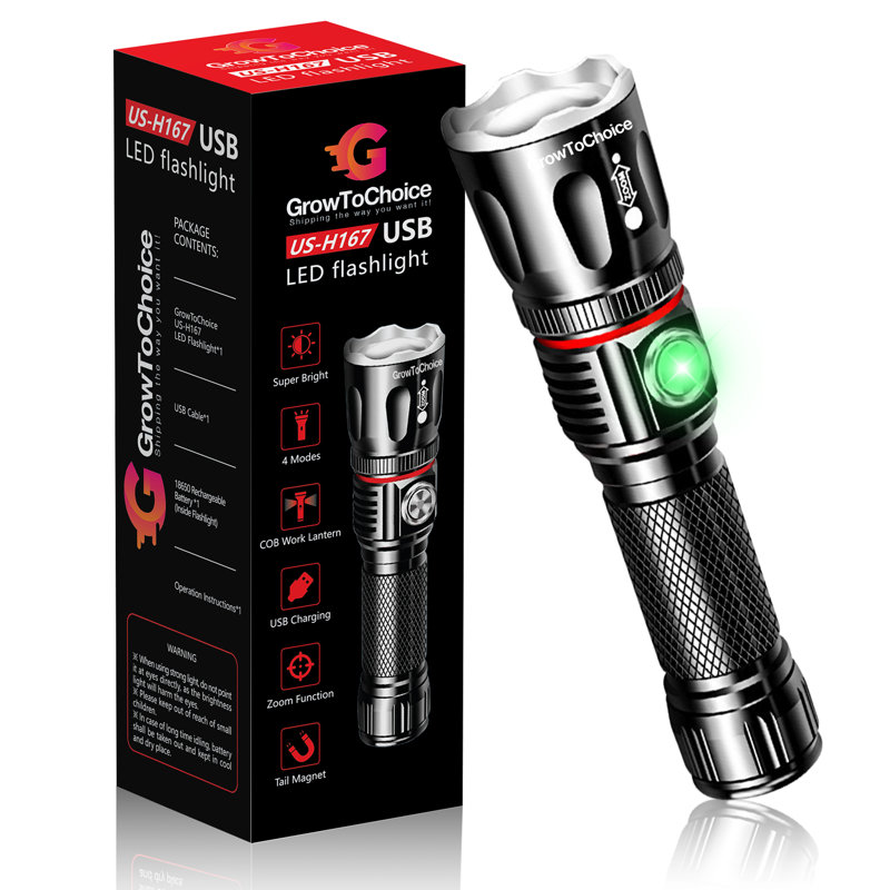 5.5'' Battery Powered Integrated LED Color Changing Flashlight