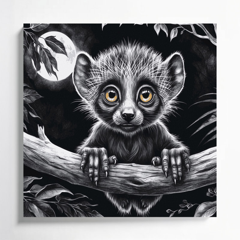 Art animalier sur toile noir