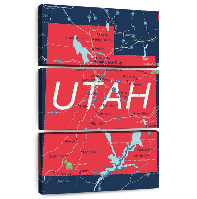 Aliaz Detailed Utah Map
