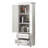 White Tall Storage Cabinet With Two Drawers For Bathroom Or Office | Gift Idea
