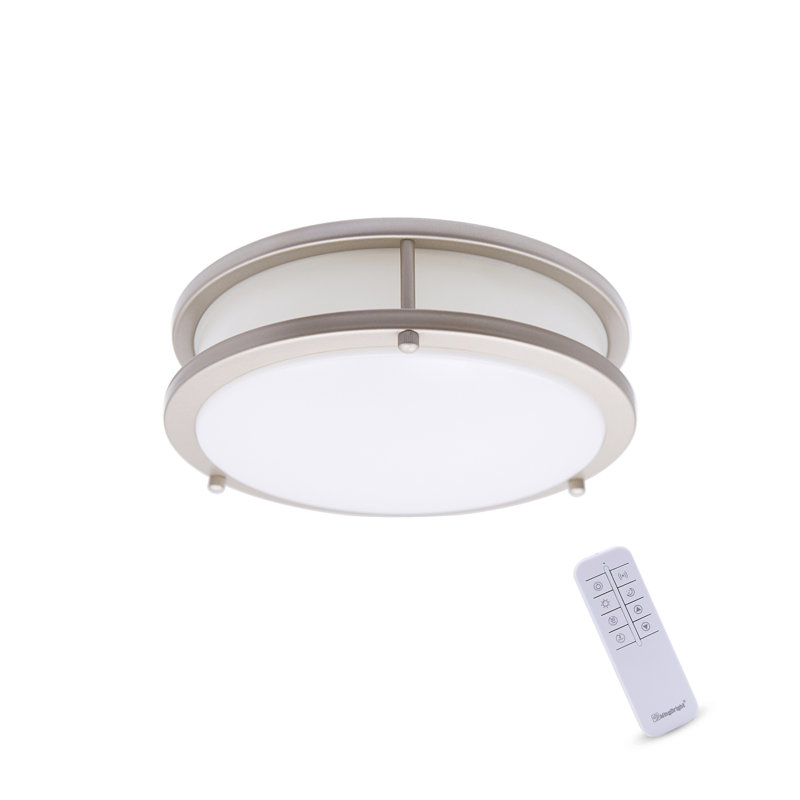 Plafonnier double anneau avec capteur micro-onde 4000K blanc froid, H 3,5 po x l 10 po x P 12 po