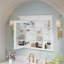 Armoire à pharmacie encastrée en bois massif avec miroir et tablettes 32 po H-153055870