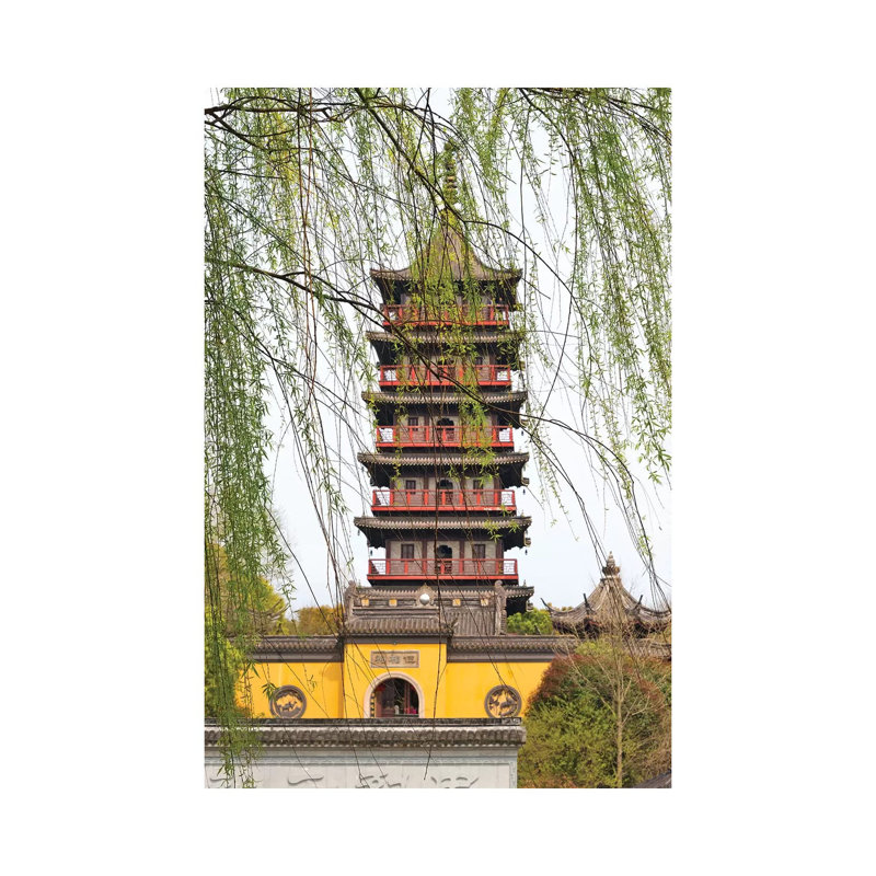 Haogu Pagoda Temple On The South Lake, Jiaxing, Zhejiang Province, China by Keren Su - Wrapped Canvas Gallery-Wrapped Canvas Giclée