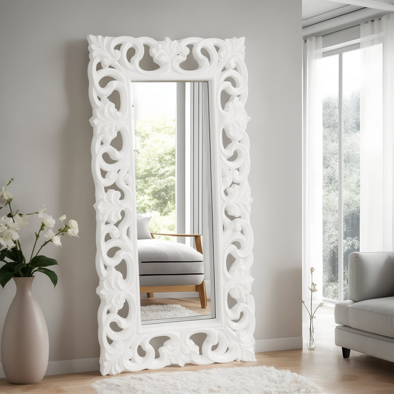 Miroir de plancher rectangulaire Accent, Blanc