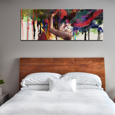 Superbe peinture sur toile décorative, 11,8 po x 31,5 po | 100% toile avec cadre 100% bois, épaisseur: 1,2 po | Parfait pour la décoration de la maison, le salon et les espaces de bureau, œuvre d'art unique de l'artiste Anonyme